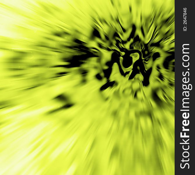 Abstract Illustration View - Zooming through and dark Yellow tunnel. Abstract Illustration View - Zooming through and dark Yellow tunnel
