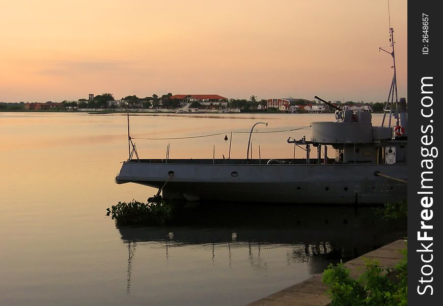 Boat In Sunset