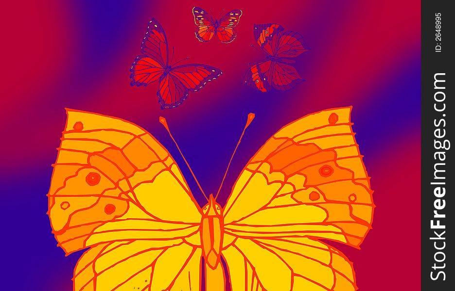 Five Butterflyes