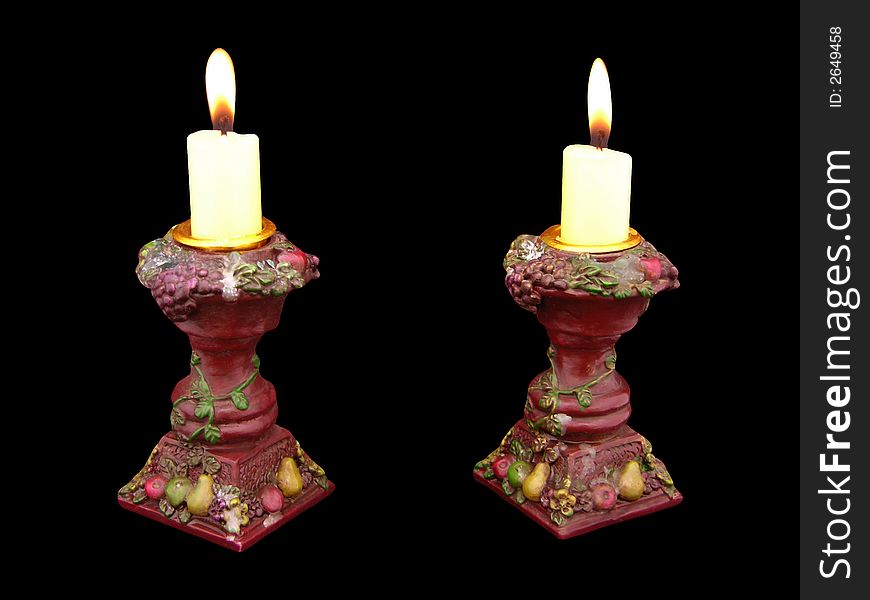 Antique pot candelabras as used in traditional ceremonies