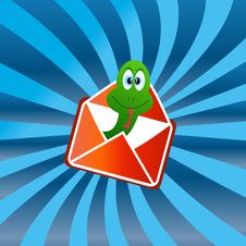 Snake In An Envelope Stock Photography Snake In An Envelope Stock Photography