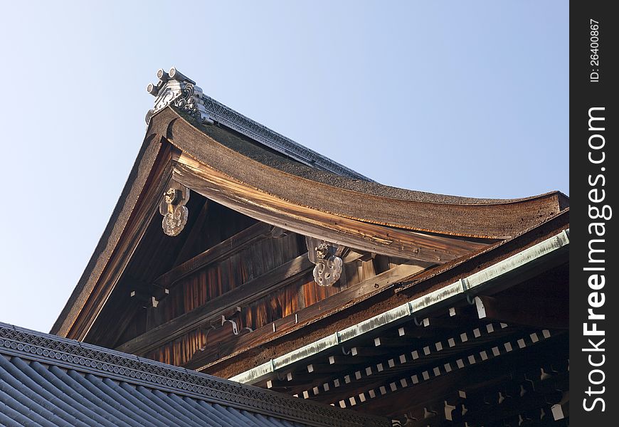 Details of Otsunegoten roof in Kyoto Imperial Palace, Japan. Details of Otsunegoten roof in Kyoto Imperial Palace, Japan.