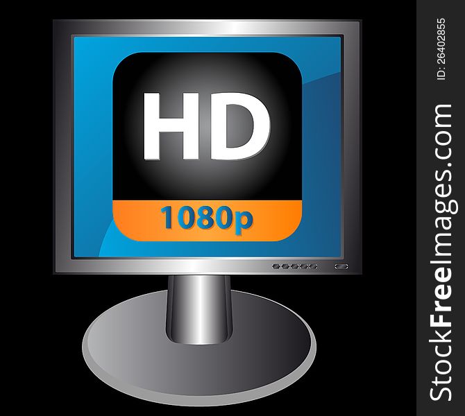 Hd Icon In Monitor