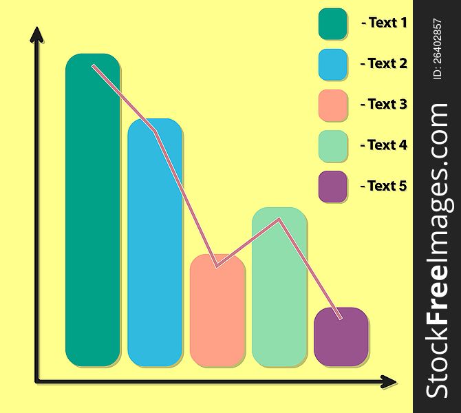 Abstract chart with lines in vintage style. Abstract chart with lines in vintage style