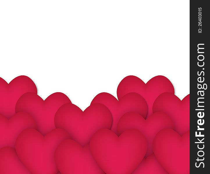 Vector background with a lot of hearts and empty space to write your own text. Vector background with a lot of hearts and empty space to write your own text