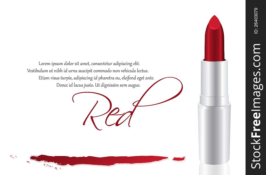 Vector red lipstick