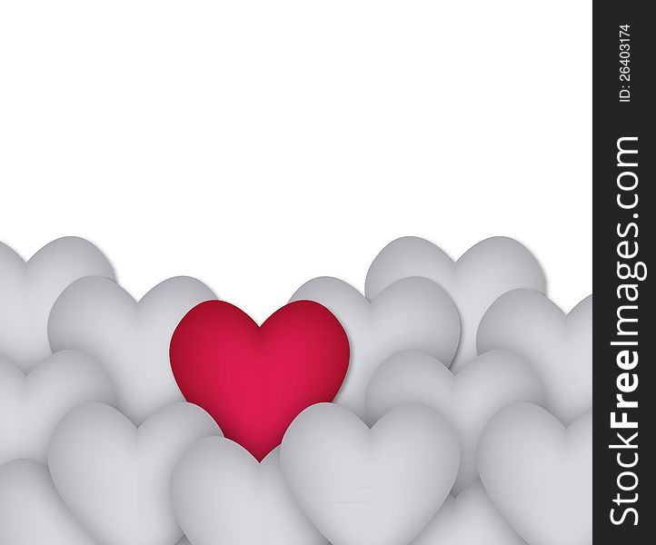 Vector background with a lot of hearts and empty space to write your own text. Vector background with a lot of hearts and empty space to write your own text