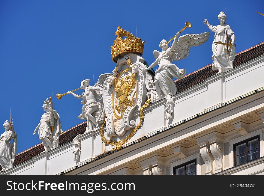 Pompous decoration of the Hofburg, Vienna - Austria. Pompous decoration of the Hofburg, Vienna - Austria