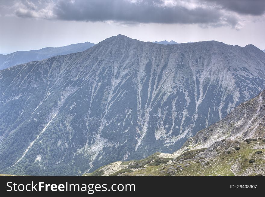 A beautiful high mountain landscape from Pirin mountain in Bulgaria. A beautiful high mountain landscape from Pirin mountain in Bulgaria