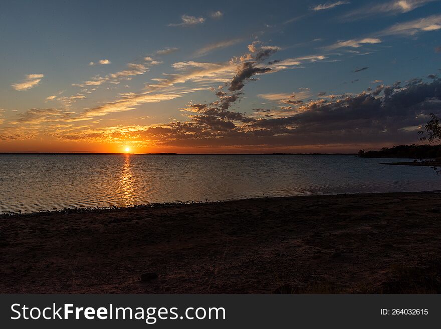 Sunset at Ray Roberts Lake in Texas