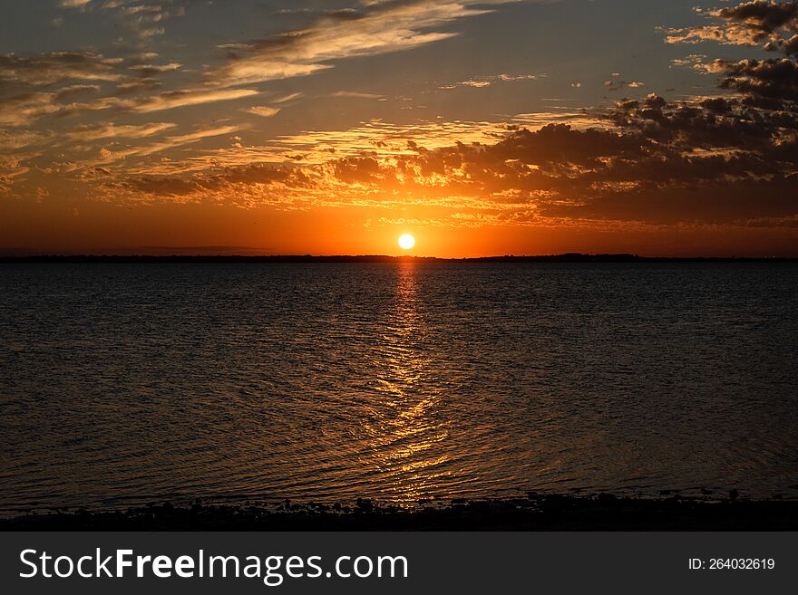 Sunset At Ray Roberts Lake In Texas