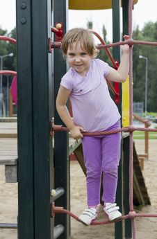 Cute Girl At Playground Stock Photos Cute Girl At Playground Stock Photos
