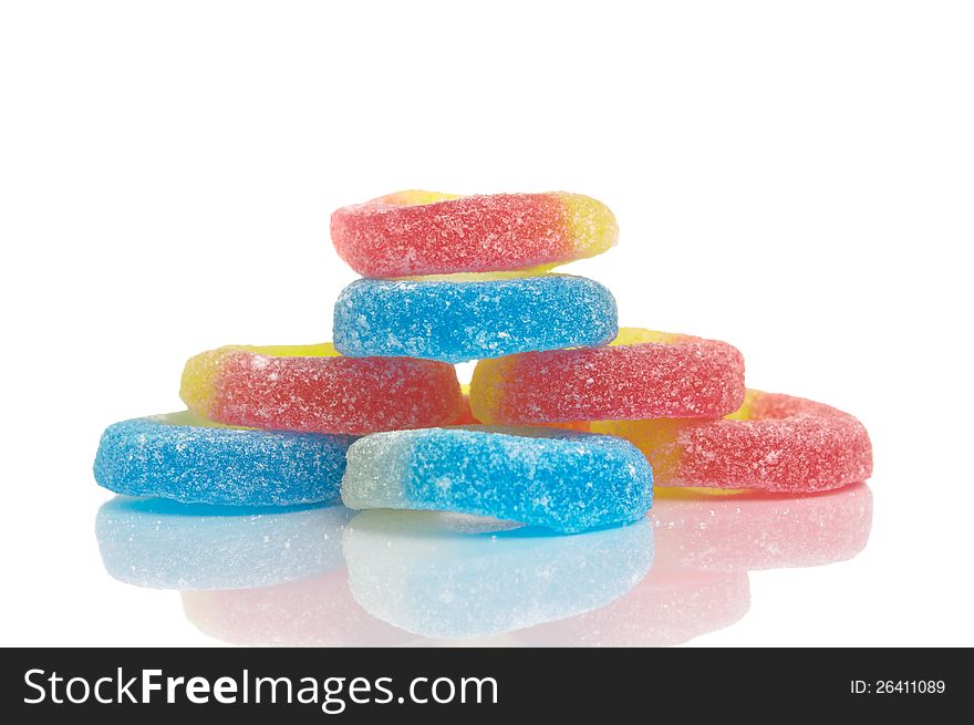 Jelly Candies on White Background