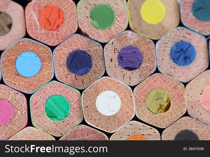 Colourful Color Pencils Macro Background