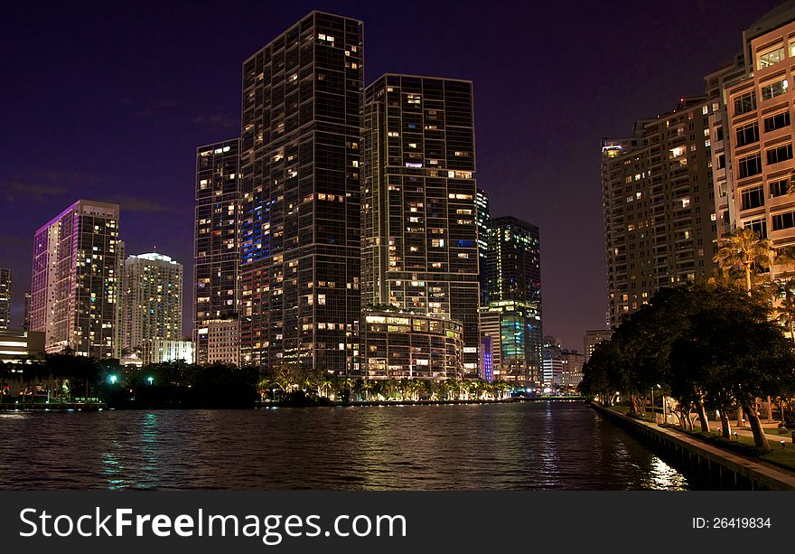 View of downtown from brickell. View of downtown from brickell