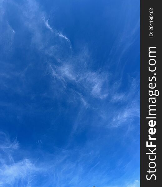 Calming Blue Sky With Clouds