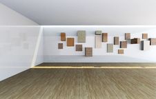 Gallery Interior With Empty Wood Shelves Royalty Free Stock Images Gallery Interior With Empty Wood Shelves Royalty Free Stock Images