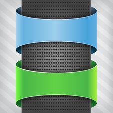 Blue And Green Labels With Metallic Column Royalty Free Stock Photo Blue And Green Labels With Metallic Column Royalty Free Stock Photo
