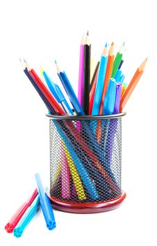 Color Pencils And Pens Stock Photo Color Pencils And Pens Stock Photo