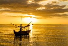 Boat At Sunshine Stock Images Boat At Sunshine Stock Images
