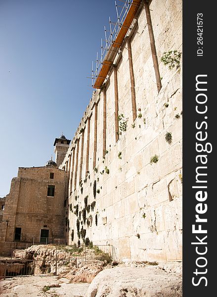 Holy place for islam and judaism in Hebron Machpela cave