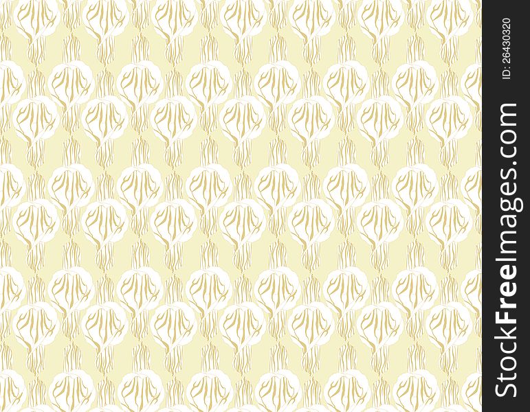 Seamless pattern with white flowers cal on white background. Seamless pattern with white flowers cal on white background