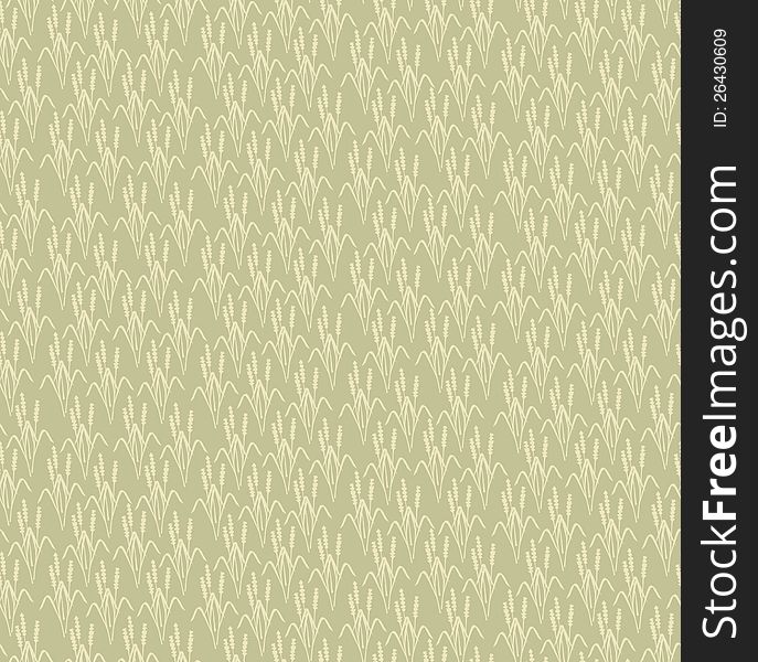 Seamless texture with outlined decorative flowers