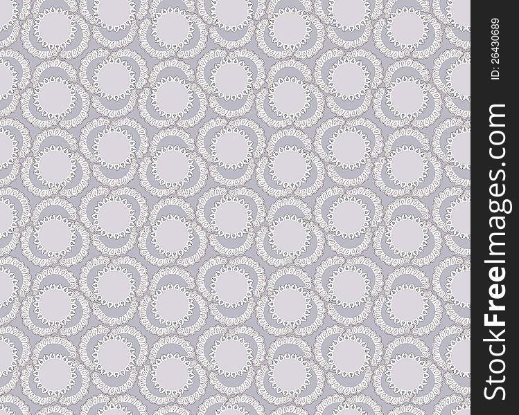 Seamless Texture Lacy Circles On Gray Background