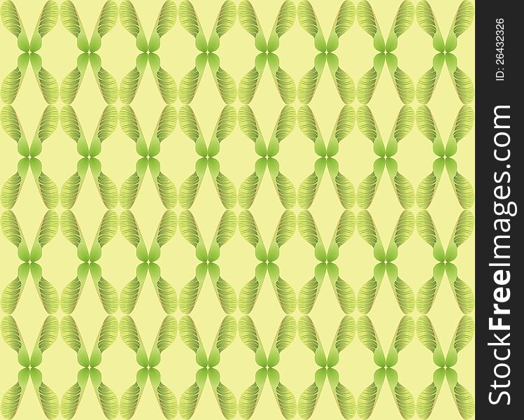 Seamless pattern with maple seed floral motif on light yellow background. Seamless pattern with maple seed floral motif on light yellow background