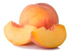 Ripe Peach Fruit And Slices Royalty Free Stock Image Ripe Peach Fruit And Slices Royalty Free Stock Image