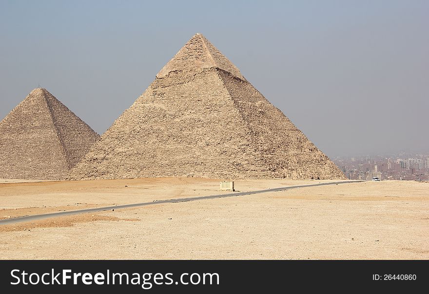 The Pyramid of Khufu &#x28;Cheops&#x29; and Khafre.