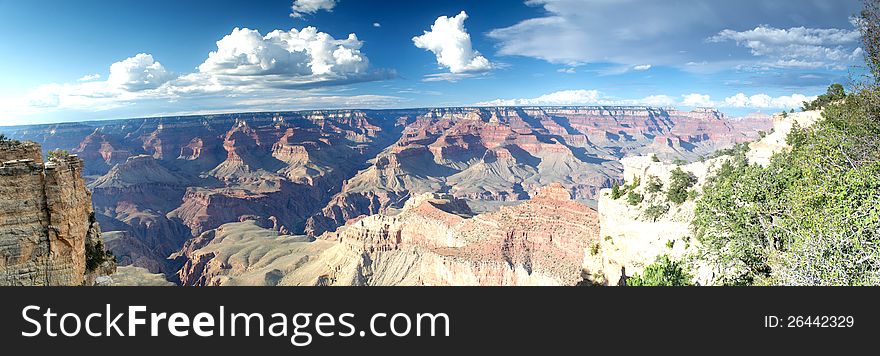 Panoramic view of grand canyon