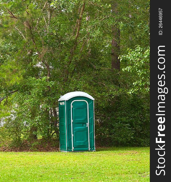 Portable toilet available for outside workers