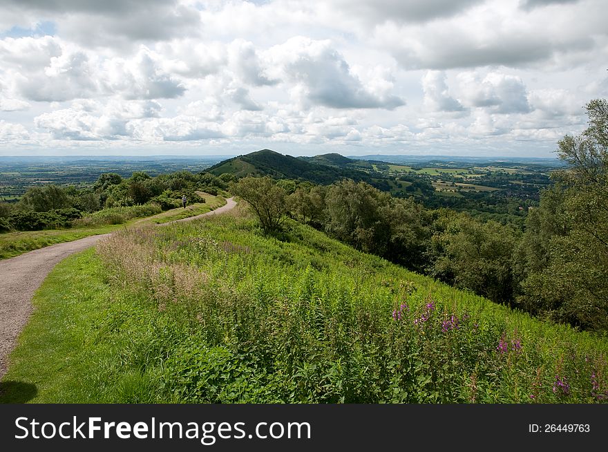 The sweeping landscape of the malvern hills
in worcestershire in england. The sweeping landscape of the malvern hills
in worcestershire in england