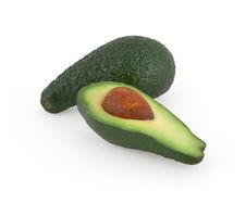 Avocado On White Stock Image Avocado On White Stock Image
