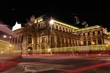 Vienna Opera House At Night In Vienna, Austria Stock Images