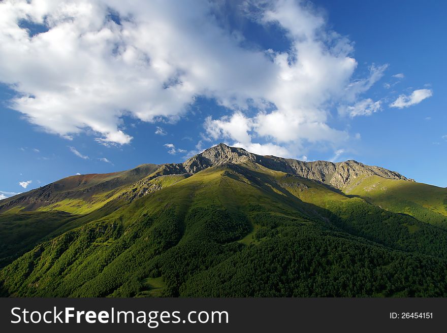 Forested mountains of the Western Caucasus. Forested mountains of the Western Caucasus.