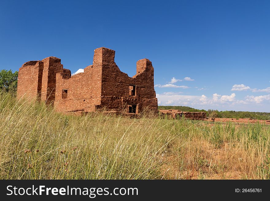 Quarai Ruins, one of the Salinas Pueblo Mission National Monument, located near Mountainair, NM.