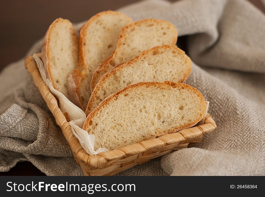 Slices Of Bread In A Basket