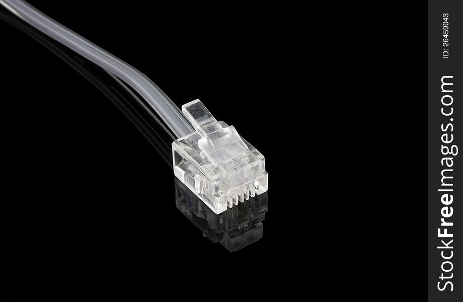 White connector network on a black background. White connector network on a black background