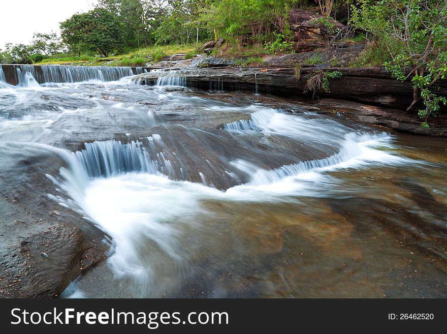 Soi Sawan Waterfall is part of the National Park Pha Taem Ubon Ratchathani Thailand. Soi Sawan Waterfall is part of the National Park Pha Taem Ubon Ratchathani Thailand.