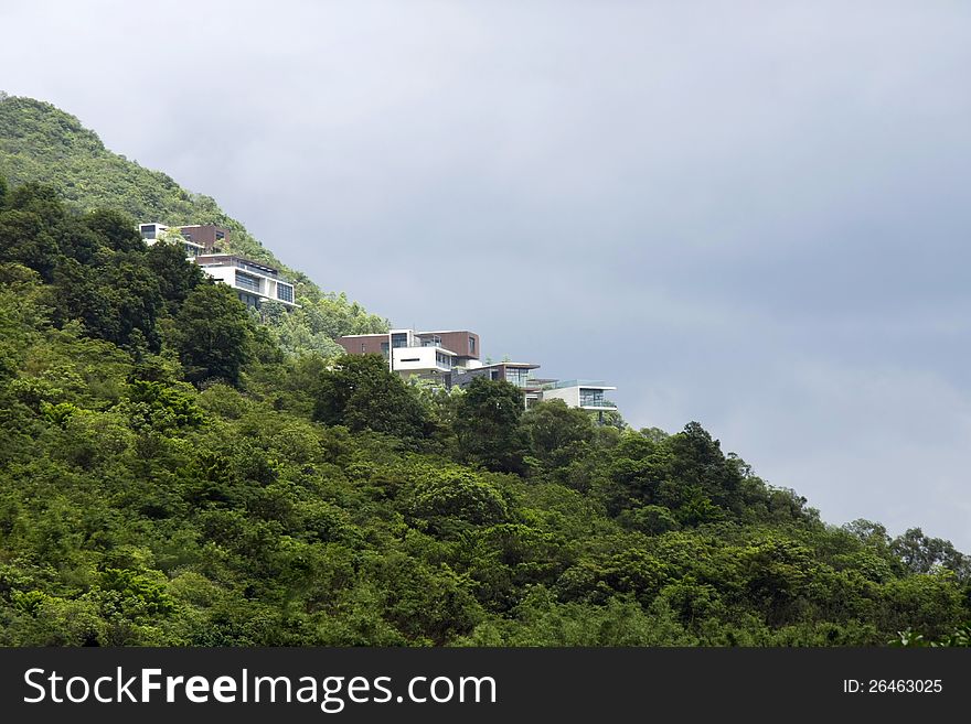 Villas on mountain
