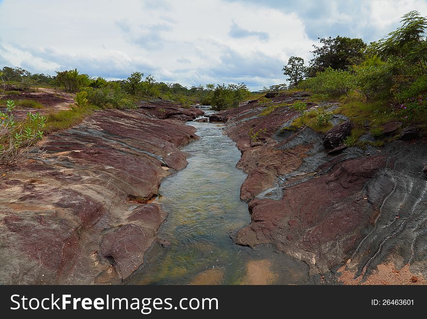 Soi Sawan Waterfall is part of the National Park Pha Taem Ubon Ratchathani Thailand. Soi Sawan Waterfall is part of the National Park Pha Taem Ubon Ratchathani Thailand.