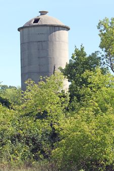 Old, Lonely Silo Royalty Free Stock Photo