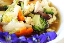 Thai Food, Stir-fried Mixed Vegetable Stock Photos Thai Food, Stir-fried Mixed Vegetable Stock Photos