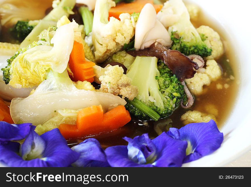 Thai Food, Stir-fried Mixed Vegetable