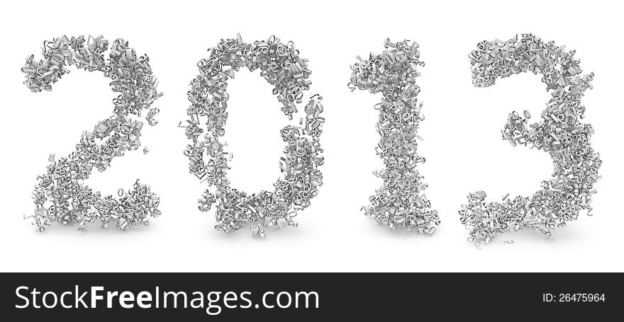 2013 Made From 3d Numbers