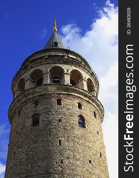 The historic Galata Tower in Istanbul, Turkey. The historic Galata Tower in Istanbul, Turkey