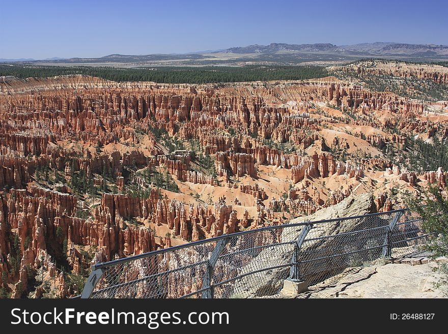 View from Bryce Point, 8300 ft, in Bryce Canyon in southern Utah