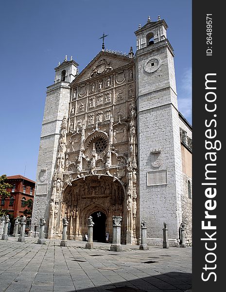 Church of San Pablo XV-XVII centuries in Valladolid, Castilla y Leon, Spain